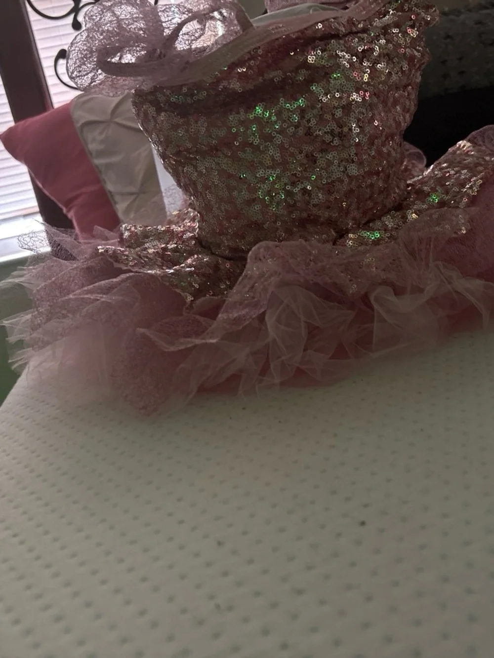 Pink Sequin Tutu Dress Kids Costume